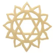 Entrepieza de chakra nº 4 - Corazón - 15 mm - Dorado oro fino x1