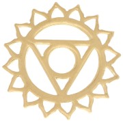 Entrepieza de Chakra nº 5 - Garganta - 15 mm - Dorado oro fino x1