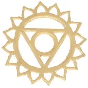 Entrepieza de Chakra nº 5 - Garganta - 15 mm - Dorado oro fino x1