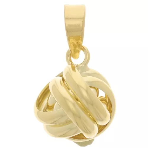 Colgante Nudo de Amor 11 mm - Plata de Ley 925 Dorada x1