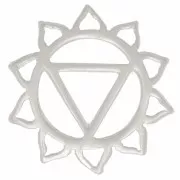 Entrepieza de Chakra No. 3 - Plexo Solar - 15 mm - Plateado fino x1