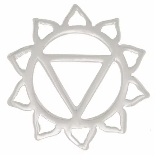 Entrepieza de Chakra No. 3 - Plexo Solar - 15 mm - Plateado fino x1