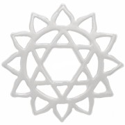 Entrepieza de chakra nº 4 - Corazón - 15 mm - Chapado en plata fina x1