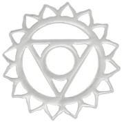 Entrepieza de Chakra nº 5 - Garganta - 15 mm - Plateado fino x1