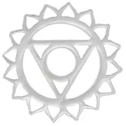 Entrepieza de Chakra nº 5 - Garganta - 15 mm - Plateado fino x1