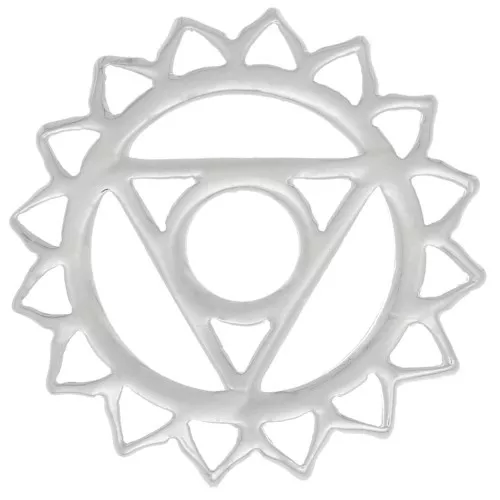 Entrepieza de Chakra nº 5 - Garganta - 15 mm - Plateado fino x1