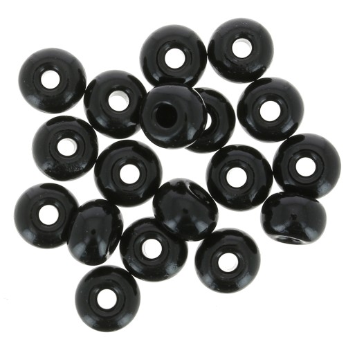 Cuentas de Rocalla Preciosa 2/0 - 6 mm - Negro opaco x 20 g