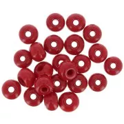 Cuentas de Rocalla Preciosa 2/0, 6 mm - Rojo opaco, 20 g