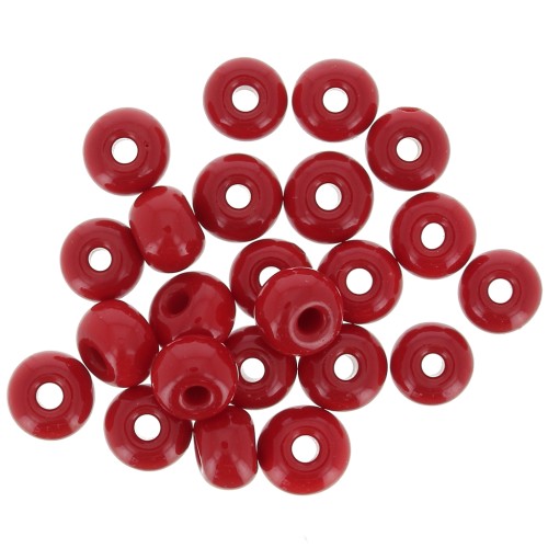 Cuentas de Rocalla Preciosa 2/0, 6 mm - Rojo opaco, 20 g