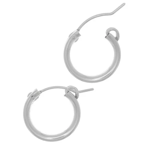 Ganchos pendientes a decorar 15 mm - Plata 925 x2