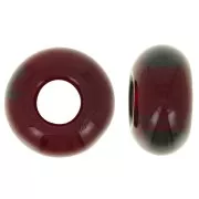 Cuenta de agujero grande - Donuts 14 mm - Garnet x10