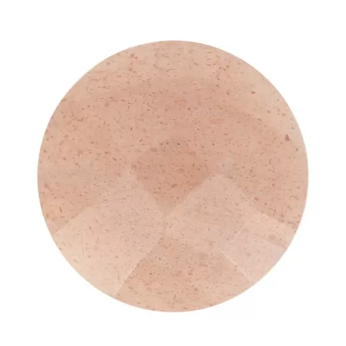 Cabujón de gema redondo facetado de 10 mm - Piedra de luna rosa mixta x1