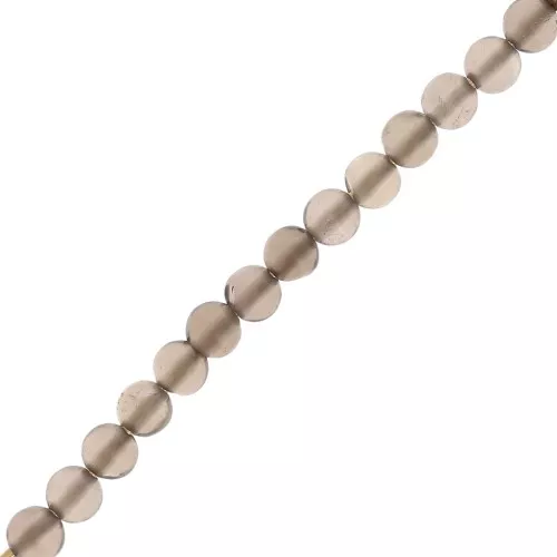 Cuentas redondas de 3 mm de piedra preciosa - Cuarzo ahumado x25