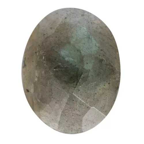 Cabujón oval facetado 10x8 mm en piedra preciosa - Labradorita x1