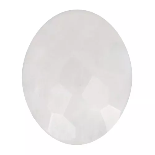Cabujón ovalado facetado 10x8 mm en piedra preciosa - Piedra de Luna x1