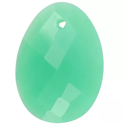 Colgante de piedra preciosa ovalado 20x15 mm - Crisoprasa x1
