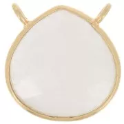 Collar entrepieza gota facetada 17x16 mm Plata 925 Dorado oro fino fino Piedra de Luna