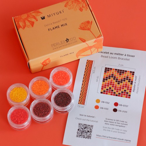 Kit de cuentas Miyuki By Perles & Co - Miyuki Delica 11/0 Flame Mix