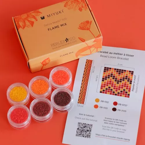 Kit de cuentas Miyuki By Perles & Co - Miyuki Delica 11/0 Flame Mix