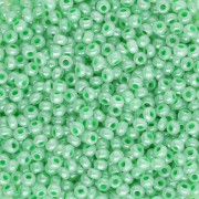 Cuentas de Rocalla Preciosa 11/0 de 2 mm - Verde agua nacarado x 20 g