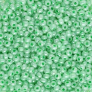 Cuentas de Rocalla Preciosa 11/0 de 2 mm - Verde agua nacarado x 20 g