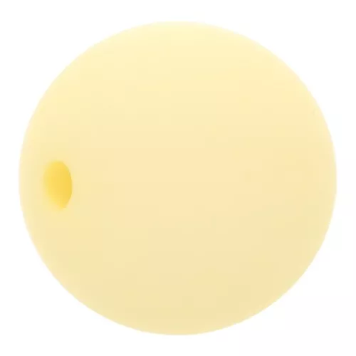 Cuenta de resina efecto mate 10 mm - Amarillo pastel x1