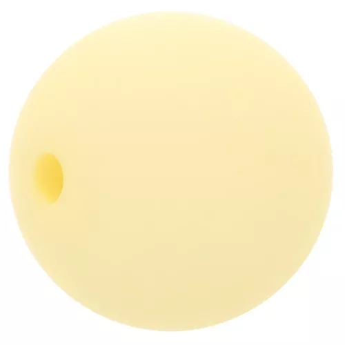 Cuenta de resina efecto mate 12 mm - Amarillo pastel x1