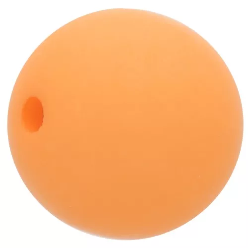 Cuenta de resina efecto mate 14 mm - Naranja claro x1