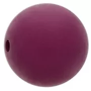 Cuenta de resina efecto mate 14 mm - Berenjena x1