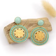 Cabochon rond en résine opaque effet mat 12 mm - Fuchsia x1