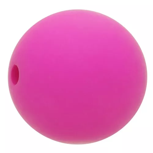 Cuenta de resina opaca effet mat 10 mm - Fuchsia x1