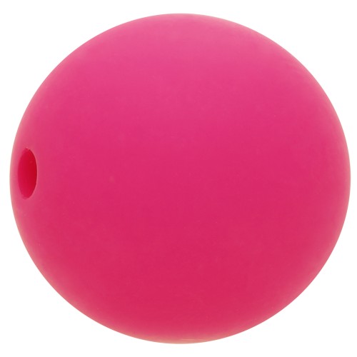 Cuenta de resina opaca effet mat 14 mm - Fuchsia x1