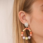 Cuenta de resina efecto mate 10 mm - Azul marino x1