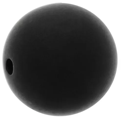 Cuenta de resina efecto mate 14 mm - Negra x1