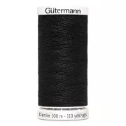 Hilo de coser denim Gütermann - Negro (nº 1000) x100m