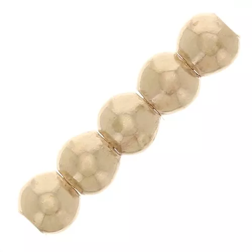 Cuentas redondas de 2 mm - Dorado claro x100