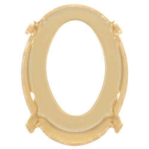 Engaste para PureCrystal 4122 Oval Rivoli 18x13 mm - Dorado x1