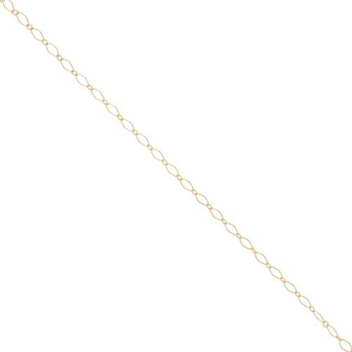 Cadena alternada Rombo 2,8 mm - Gold filled x50cm