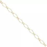 Cadena alternada Rombo 2,8 mm - Gold filled x50cm