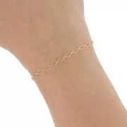 Cadena alternada Rombo 2,8 mm - Gold filled x50cm