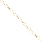 Cadena de malla alternada Rombo 2,8 mm - - Gold filled x50cm
