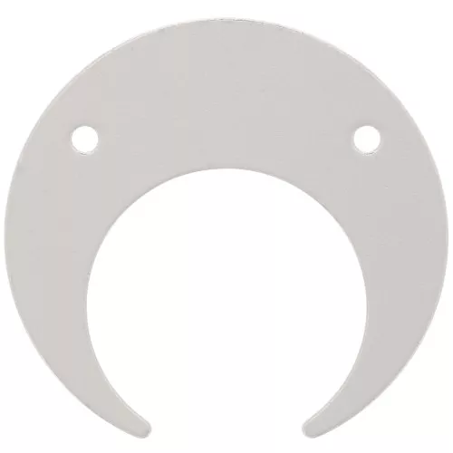 Separador de 2 agujeros media luna o cuerno 20 mm - Plata 925 x1
