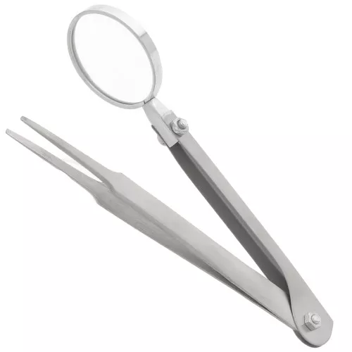 Pinzas de precisión de 12 cm con lupa de PerlesandCo x1
