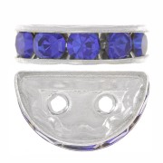 Rondel Media Luna 14x8 mm plateado Sapphire x1|raw }}