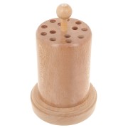 Soporte redondo de madera 16,5x9 cm para limas de agujas - Natural x1|raw }}