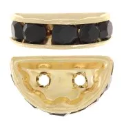 Rondel Media Luna 14x8 mm dorado Jet x1