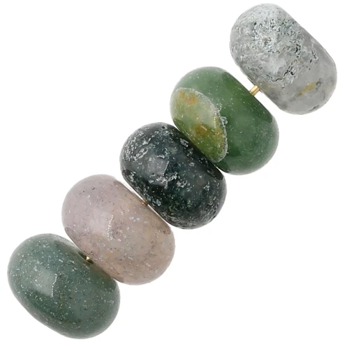 Cuentas arandalas Heishi 8.5x5 mm - Agata india x15