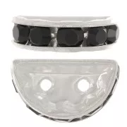 Rondel Media Luna 14x8 mm plateado Jet x1