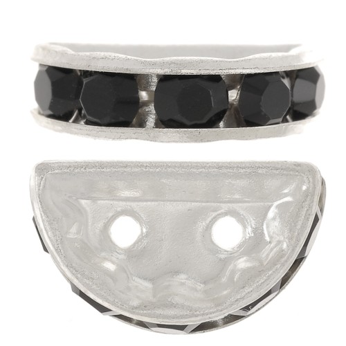 Rondel Media Luna 14x8 mm plateado Jet x1