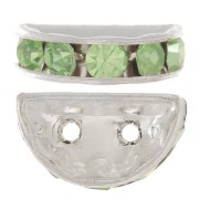 Rondel Media Luna 14x8 mm plateado Peridot x1|raw }}